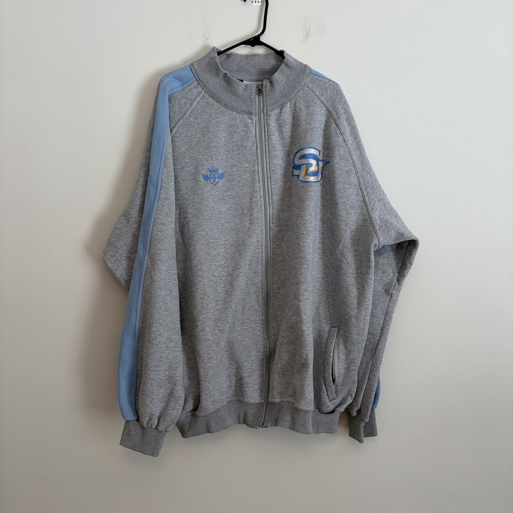 Southern University SU Jaguars 4XL Full Zip Jacket Gray HBCU Athletics Louisiana